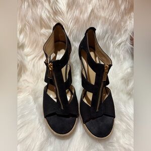 Michael Kors Black Sandals with Strappy Design